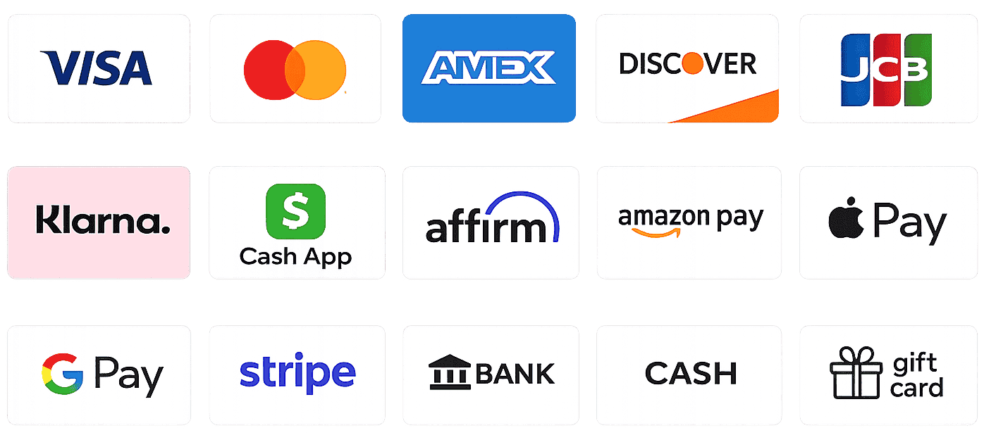 Accepted payment methods